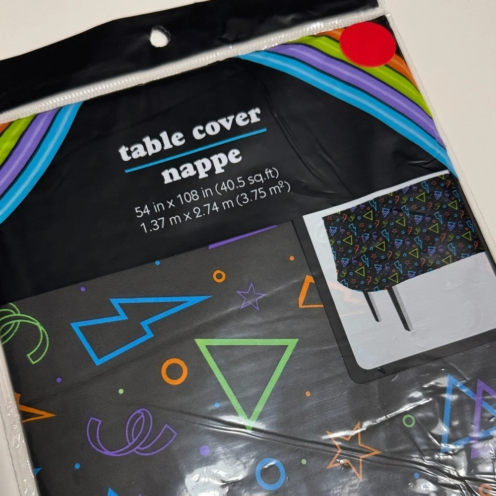 Amscan Halloween Table Cover Set - Neon and Spooky Designs